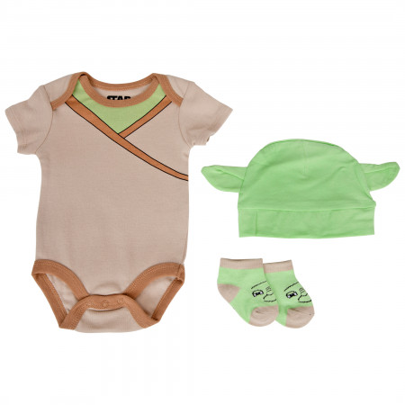 Star Wars The Child Grogu Costume 3-Piece Infant Bodysuit Set